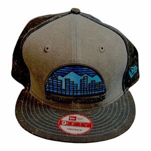 NEW ERA Men’s Gray Blue Denver Nuggets 9FIFTY Snapback Hat One Size